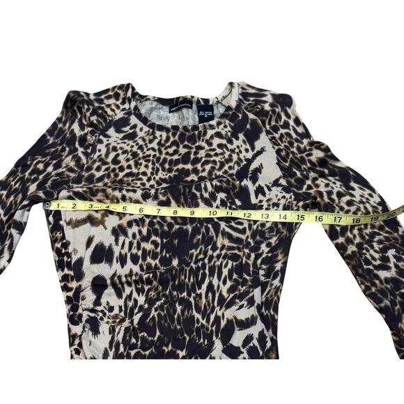 Y2K Victoria’s Secret Moda International Medium Brown animal print Sweater Dress - Picture 4 of 5